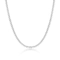 Sterling silver heart shape cz diamond tennis necklace