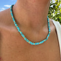 Turquoise & gole beaded necklace