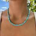 Turquoise & gole beaded necklace