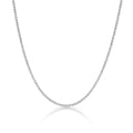 Sterling silver bezel cz diamond tennis necklace