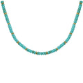 Turquoise & gole beaded necklace