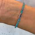 Sterling silver turquoise tennis bracelet