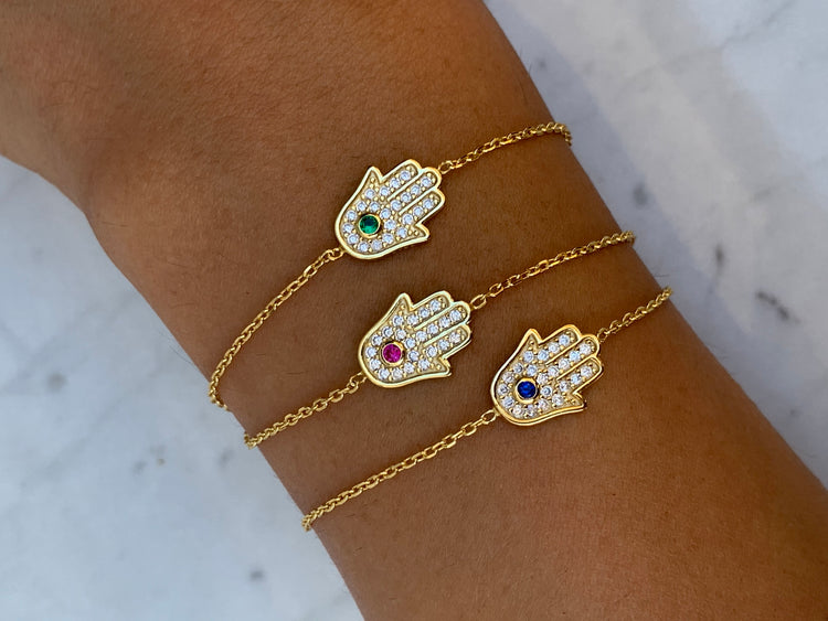 POP Diamond Jewelry | Diamond Hamsa Bracelet