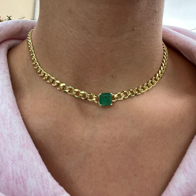 Gold emerald choker online